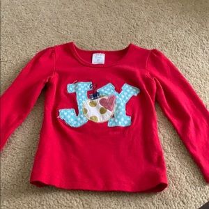 Joy holiday shirt 3t bundled with 3t tree dress🎄❤️